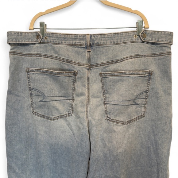 AE Dreamy Drape Stretch Super High-Waisted Baggy Wide-Leg Jeans 20R Backyard BBQ - Picture 6 of 11